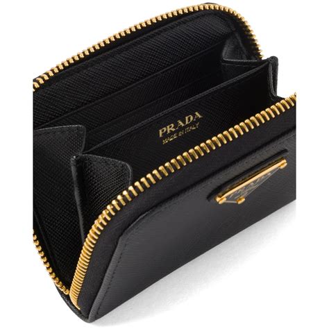 prada leather checkbook cover|prada card holder with zipper.